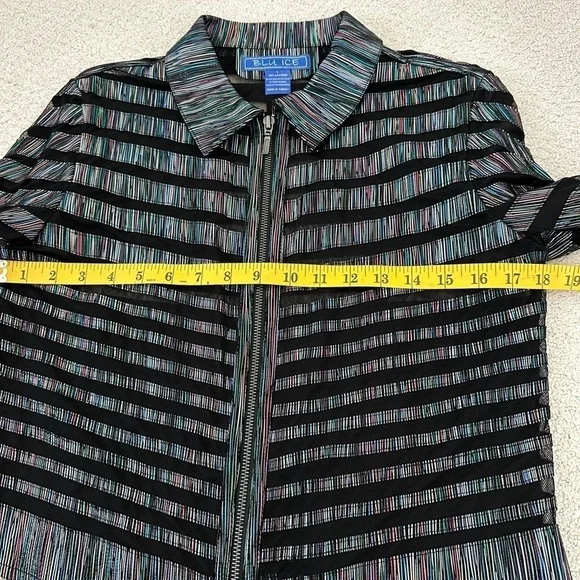 Blu Ice Zippered Long Sleeved Leather Jacket, size L - Picture 9 of 12